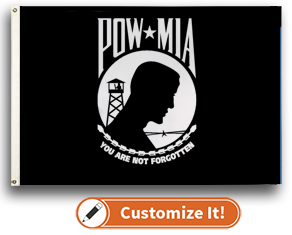 Custom Boat Flag POW-MIA