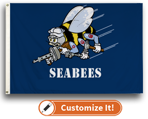 Custom Motorcycle Flag Seabees