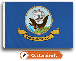 Custom Motorcycle Flag Navy