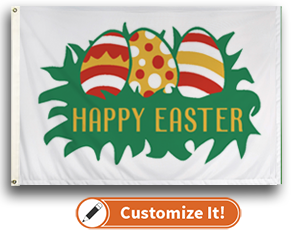 Custom Seasonal Flag Easter Eggs