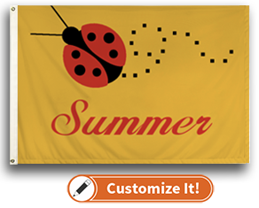 Custom Seasonal Flag Summer- Lady Bug