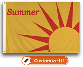 Custom Seasonal Flag Summer- Sun