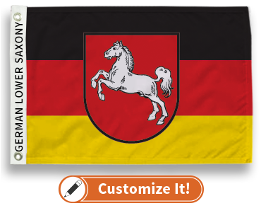 German Lander Lower Saxony Flag