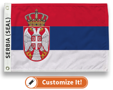 Serbia (Seal) Flag