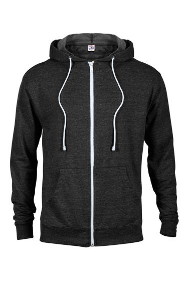 Value 94300 Adult Unisex Snow Heather French Terry Zip Hoodie
