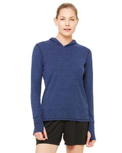 Alo Sport W3101 Ladies&#39; Performance Triblend Long-Sleeve Hooded Pullover with Runner&#39;s Thumb