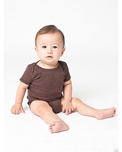 American Apparel 4001W Infant Baby Rib Short-Sleeve One-Piece - BROWN