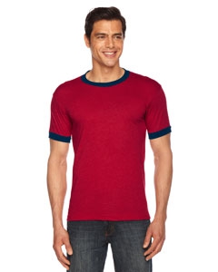 American Apparel BB410 Unisex Poly-Cotton Short-Sleeve Ringer T-Shirt