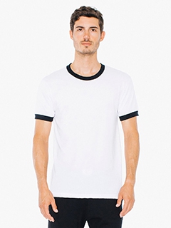 American Apparel BB410W UNISEX Poly-Cotton Short-Sleeve Ringer T-Shirt