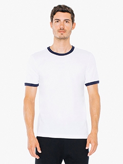 American Apparel BB410W UNISEX Poly-Cotton Short-Sleeve Ringer T-Shirt
