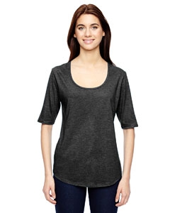 Anvil 6756L Ladies&#39; Triblend Deep Scoop Half-Sleeve T-Shirt