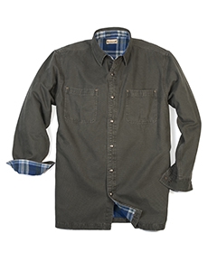 Backpacker BP7006 Men&#39;s Canvas Shirt Jacket with Flannel Lining