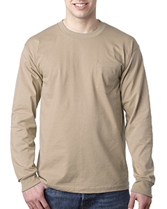 Bayside BA8100 Adult Long-Sleeve T-Shirt withPocket