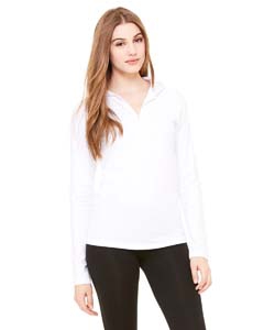 Bella + Canvas 875 Ladies&#39; Cotton/Spandex Half-Zip Hooded Pullover