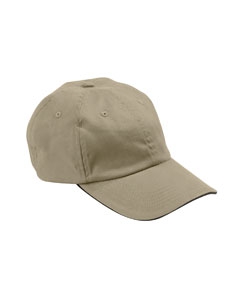 Big Accessories BX001S 6-Panel Unstructured Cap with Sandwich Bill