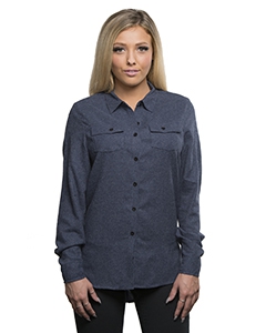 Burnside B5200 Ladies&#39; Solid Flannel Shirt
