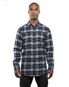 Burnside B8210 Men&#39;s Plaid Flannel Shirt