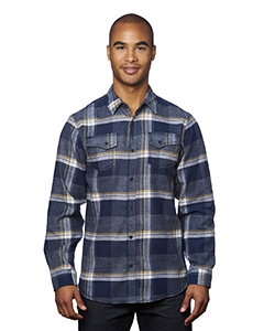 Burnside B8219 Men&#39;s Snap-Front Flannel Shirt