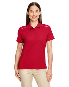 Core 365 78181R Ladies&#39; Radiant Performance Piqu&#233; Polo with Reflective Piping