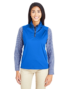Core 365 CE709W Ladies&#39; Techno Lite Three-Layer Knit Tech-Shell Quarter-Zip Vest