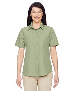 Harriton M580W Ladies&#39; Key West Short-Sleeve Performance Staff Shirt