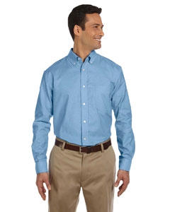 Harriton M600 Men&#39;s Long-Sleeve Oxford with Stain-Release