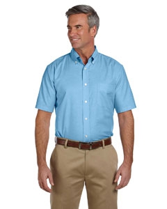 Harriton M600S Men&#39;s Short-Sleeve Oxford with Stain-Release