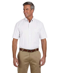 Harriton M600S Men&#39;s Short-Sleeve Oxford with Stain-Release