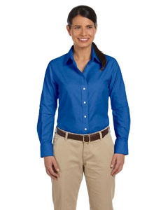 Harriton M600W Ladies&#39; Long-Sleeve Oxford with Stain-Release
