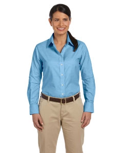 Harriton M600W Ladies&#39; Long-Sleeve Oxford with Stain-Release