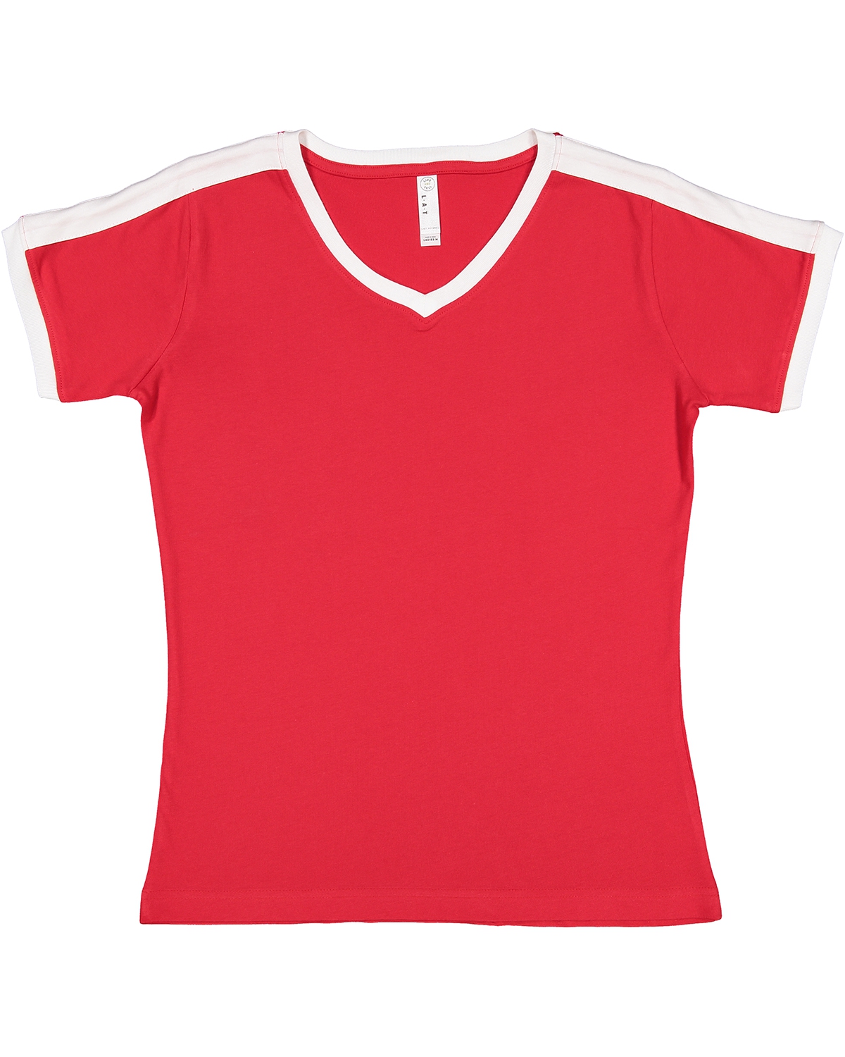 LAT 3532 Ladies&#39; Soccer Ringer Fine Jersey T-Shirt