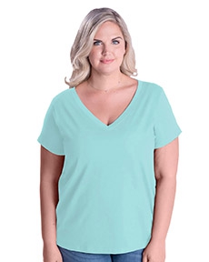 LAT 3807 Ladies&#39; Curvy V-Neck Premium Jersey T-Shirt - CHILL