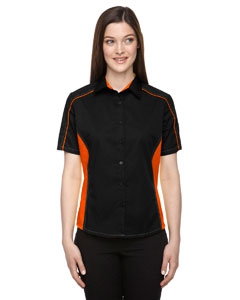 North End 77042 Ladies&#39; Fuse Colorblock Twill Shirt
