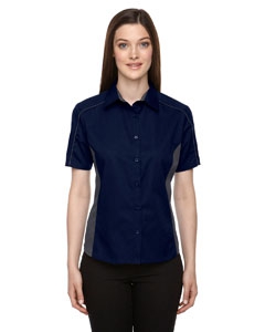 North End 77042 Ladies&#39; Fuse Colorblock Twill Shirt