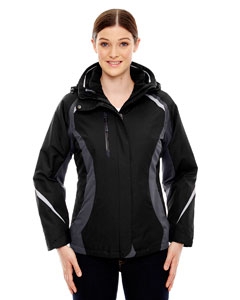 North End 78195 Ladies&#39; Height 3-in-1 Jacket with Insulated Liner