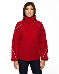 North End 78196 Ladies&#39; Angle 3-in-1 Jacket with Bonded Fleece Liner