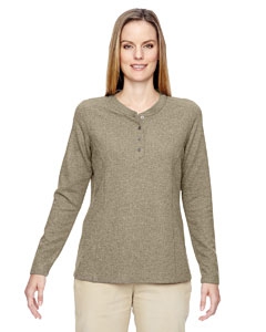North End 78221 Ladies&#39; Excursion Nomad Performance Waffle Henley