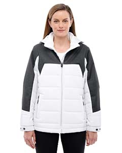 North End 78232 Ladies&#39; Excursion Meridian Insulated Jacket with Melange Print