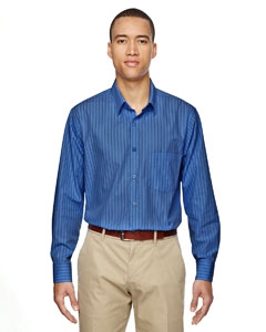North End 87044 Men&#39;s Align Wrinkle-Resistant Cotton Blend Dobby Vertical Striped Shirt