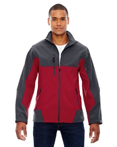North End 88156 Men&#39;s Compass Colorblock Three-Layer Fleece Bonded Soft Shell Jacket