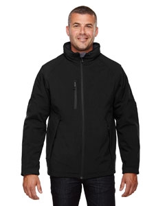 North End 88159 Men&#39;s Glacier Insulated Three-Layer Fleece Bonded Soft Shell Jacket with Detachable Hood