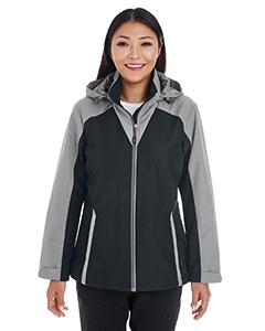 North End NE700W Ladies&#39; Embark Interactive Colorblock Shell with Reflective Printed Panels
