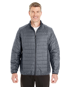 North End NE701 Men&#39;s Portal Interactive Printed Packable Puffer Jacket