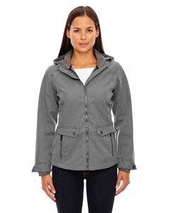 North End Sport Blue 78672 Ladies&#39; Uptown Three-Layer Light Bonded City Textured Soft Shell Jacket