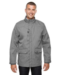 North End Sport Blue 88672 Men&#39;s Uptown Three-Layer Light Bonded City Textured Soft Shell Jacket