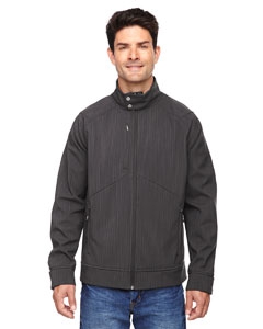North End Sport Blue 88801 Men&#39;s Skyscape Three-Layer Textured Two-Tone Soft Shell Jacket
