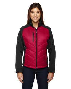 North End Sport Red 78662 Ladies&#39; Epic Insulated Hybrid Bonded Fleece Jacket