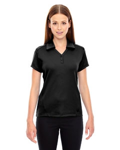 North End Sport Red 78803 Ladies&#39; Exhilarate Coffee Charcoal Performance Polo with Back Pocket