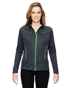 North End Sport Red 78806 Ladies&#39; Interactive Cadence Two-Tone Brush Back Jacket
