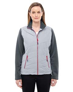 North End Sport Red 78809 Ladies&#39; Quantum Interactive Hybrid Insulated Jacket